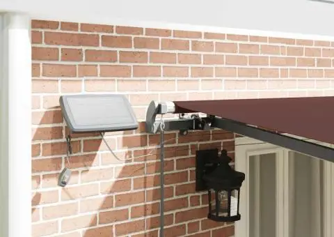 Copertină retractabilă manual cu LED-uri, maro, 600x300 cm - 4/5