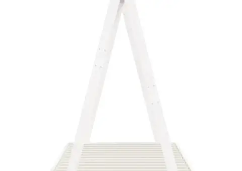 Cadru de pat pentru copii, alb, 90x200 cm, lemn masiv de pin - 5/5