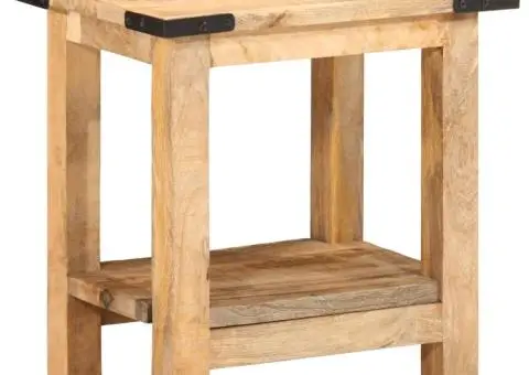 Masă laterală, 40 x 30 x 40 cm, lemn masiv de mango nefinisat - 1/5