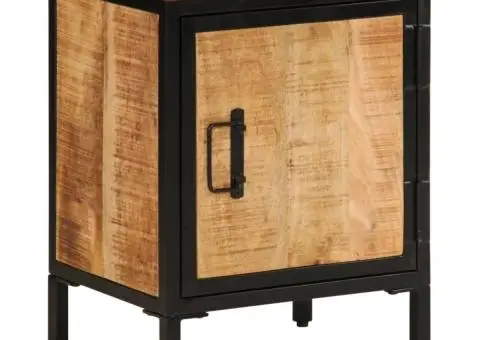 Dulap de pat, 40x30x52,5 cm, lemn masiv de mango brut - 1/5