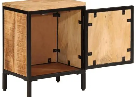 Dulap de pat, 40x30x52,5 cm, lemn masiv de mango brut - 2/5