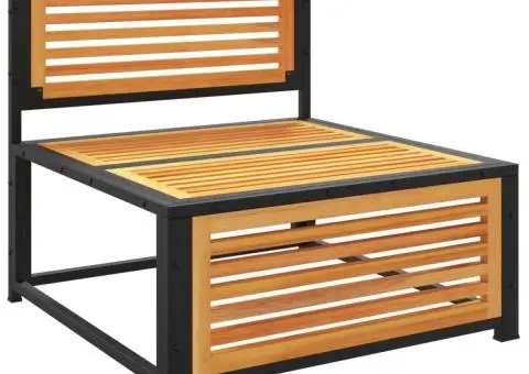 Canapea de grădină fără cotiere, cu perne, lemn masiv acacia - 5/5