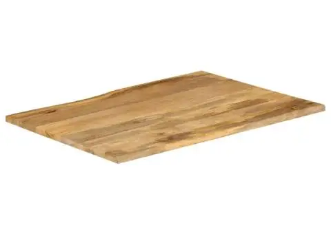Blat masă cu margini naturale, 100x80x2,5 cm, lemn masiv mango - 2/5