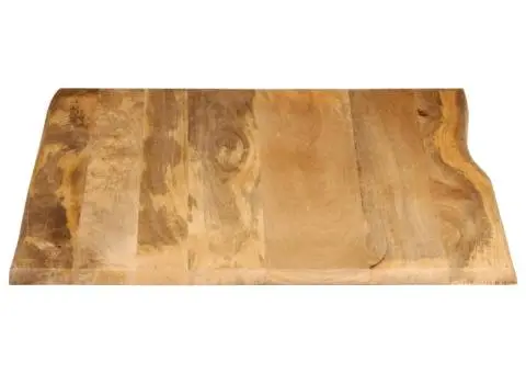 Blat masă cu margini naturale, 100x80x2,5 cm, lemn masiv mango - 4/5