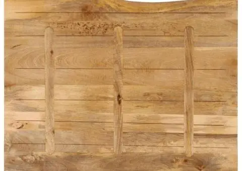 Blat masă cu margini naturale, 100x80x2,5 cm, lemn masiv mango - 5/5