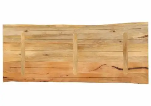 Blat masă cu margini, 140x60x3,8 cm, lemn masiv mango - 5/5