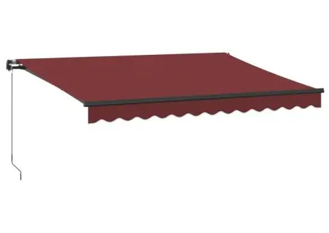 Copertina retractabilă manual, vișiniu, 350x250 cm - 2/5