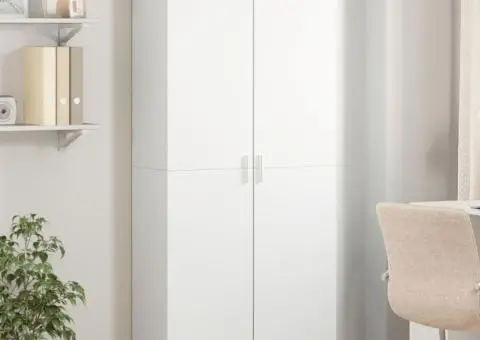 Dulap înalt, alb, 80x35x180 cm, lemn prelucrat - 1/5