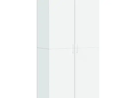 Dulap înalt, alb, 80x35x180 cm, lemn prelucrat - 2/5