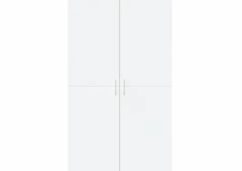 Dulap înalt, alb, 80x35x180 cm, lemn prelucrat - 3/5