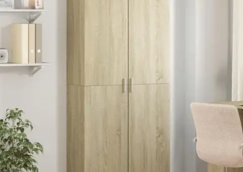 Dulap înalt, stejar sonoma, 80x35x180 cm, lemn prelucrat - 1/5