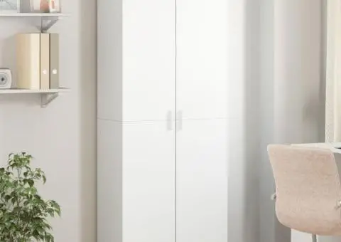 Dulap înalt, alb, 70x35x180 cm, lemn prelucrat - 1/5