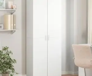 vidaXL Dulap înalt, alb, 70x35x180 cm, lemn prelucrat