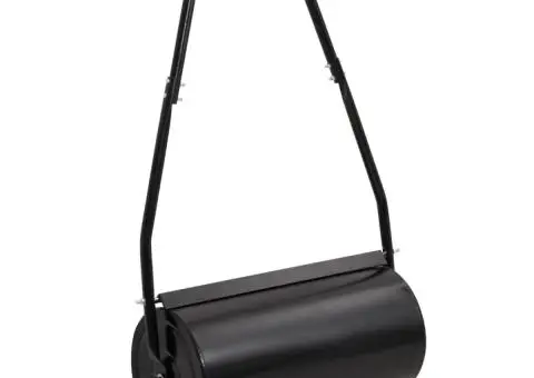 Tăvălug gazon de grădină cleme de aerisire negru 42 L fier/oțel - 3/5