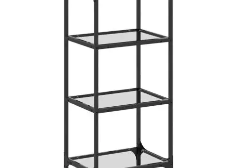 Suport depozitare blat din sticlă transparentă 40x30x95 cm oțel - 2/5