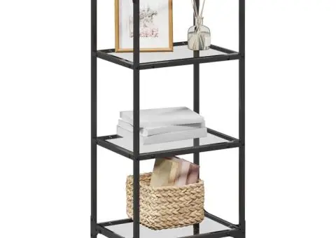 Suport depozitare blat din sticlă transparentă 40x30x95 cm oțel - 3/5