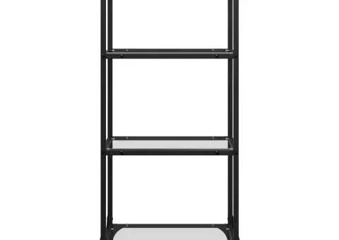 Suport depozitare blat din sticlă transparentă 40x30x95 cm oțel - 4/5