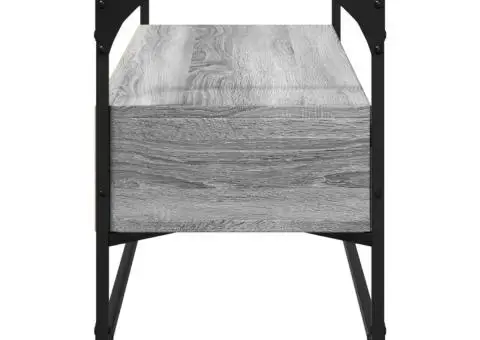 Dulap TV blat sticlă, gri sonoma, 98x35x51 cm lemn prelucrat - 5/5