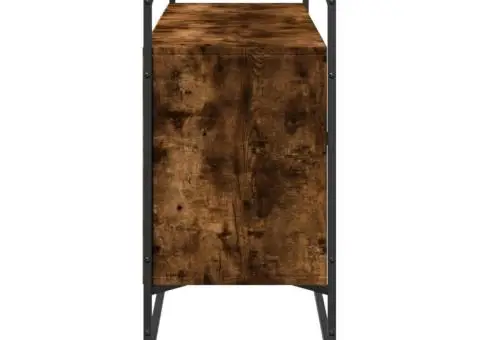 Dulap, blat din sticlă stejar fumuriu 98x35x81cm lemn prelucrat - 5/5