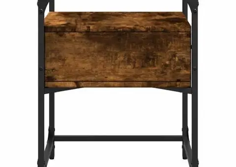 Noptieră, stejar fumuriu, 40x40x55 cm, lemn compozit - 5/5