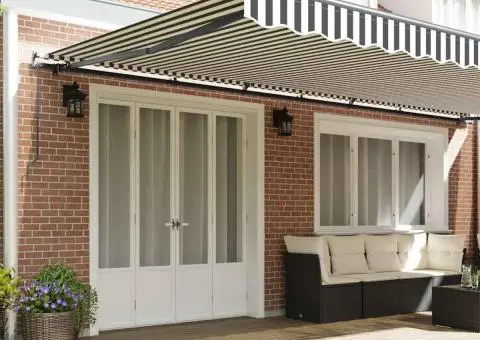 Copertină retractabilă manual, antracit/alb, 600x300 cm - 3/5