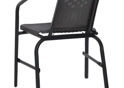 Scaune de grădină, 8 buc., ratan din plastic și oțel, 110 kg - 5/5