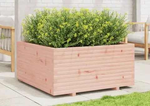 Jardinieră de grădină, 100x100x49,5 cm, lemn masiv Douglas - 3/5