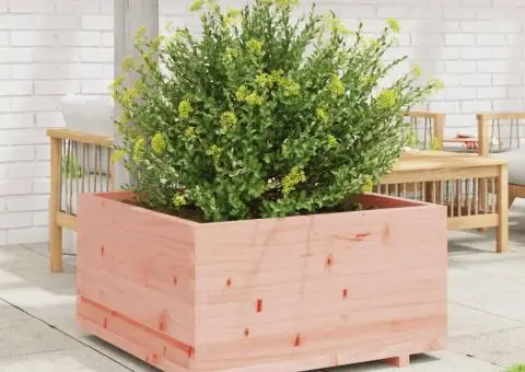 Jardinieră de grădină, 90x90x49,5 cm, lemn masiv Douglas - 3/5