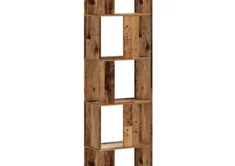 Bibliotecă cu 5 niveluri lemn vechi 45x23,5x162,5 cm lemn - 2/5