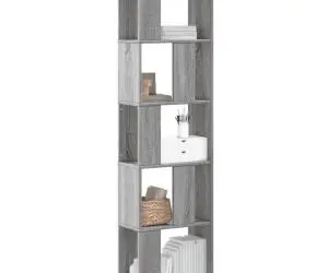 vidaXL Bibliotecă 5 niveluri gri sonoma 45x23,5x162,5cm lemn prelucrat