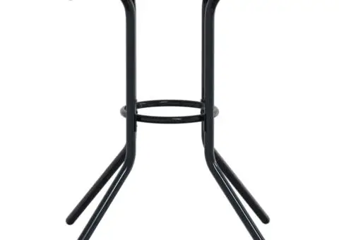 Masă terasă rotundă, antracit, Ø80x72,5 cm oțel vopsit electro. - 4/5