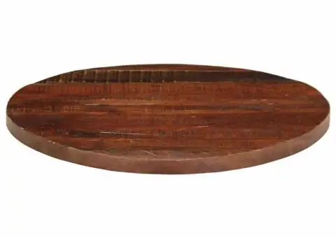 Blat de masă rotund, Ø 70x3,8 cm, lemn masiv reciclat - 3/5