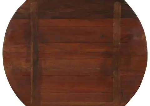 Blat de masă rotund, Ø 70x3,8 cm, lemn masiv reciclat - 5/5