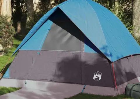 Cort de camping cupolă pentru 4 persoane, albastru, impermeabil - 1/5