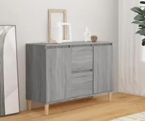vidaXL Servantă, sonoma gri, 101x35x70 cm, lemn prelucrat