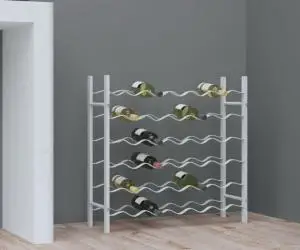 vidaXL Suport sticle de vin pentru 36 sticle, metal