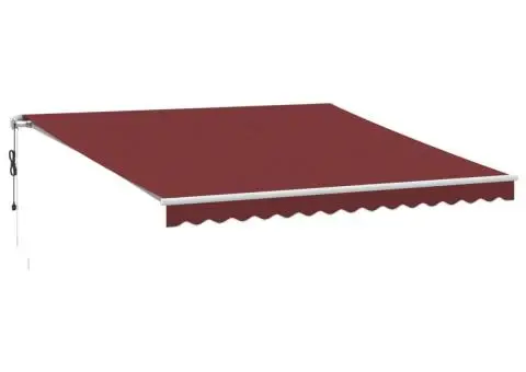 Copertina retractabilă automat, vișiniu, 400x350 cm - 2/5