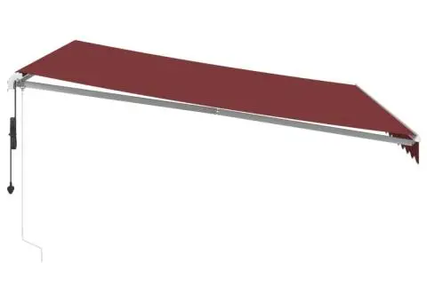 Copertina retractabilă automat, vișiniu, 400x350 cm - 4/5