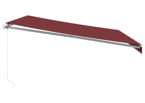 Copertina retractabilă manual, vișiniu, 450x350 cm - 4/5