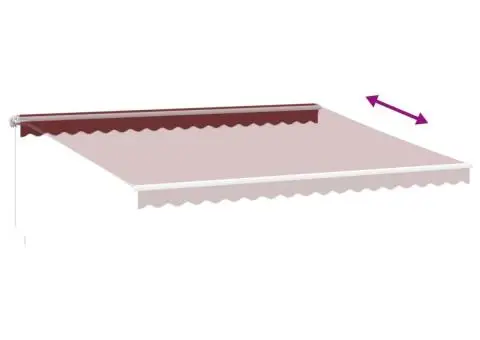 Copertina retractabilă manual, vișiniu, 450x350 cm - 5/5