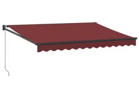 Copertina retractabilă manual, vișiniu, 350x250 cm - 2/5