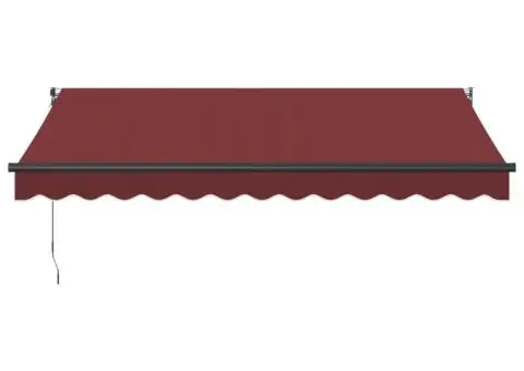 Copertina retractabilă manual, vișiniu, 350x250 cm - 3/5