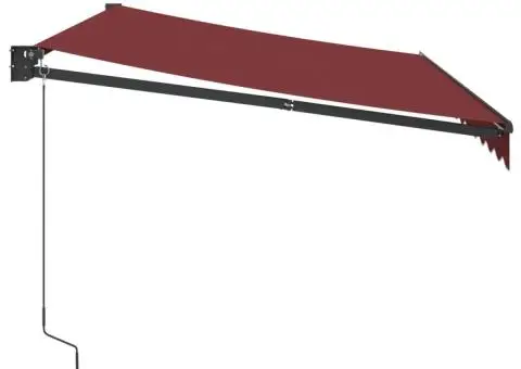 Copertina retractabilă manual, vișiniu, 350x250 cm - 4/5