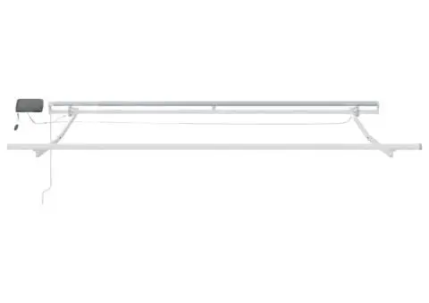 Copertină retractabilă manual cu LED, maro, 300x250 cm - 5/5