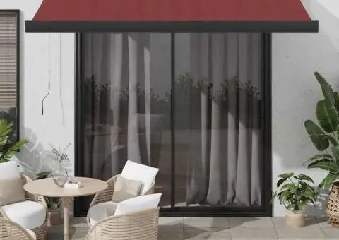 Copertina retractabilă automat, vișiniu, 350x250 cm - 1/5