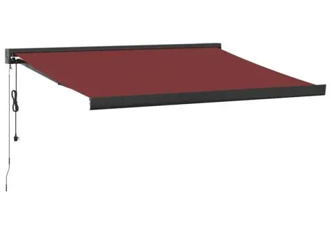 Copertina retractabilă automat, vișiniu, 350x250 cm - 2/5