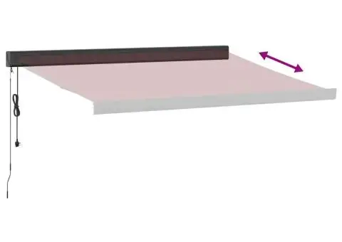 Copertina retractabilă automat, vișiniu, 350x250 cm - 5/5