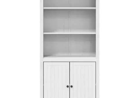 Bibliotecă "BODO", alb, 82x40x173 cm, lemn masiv de pin - 3/5