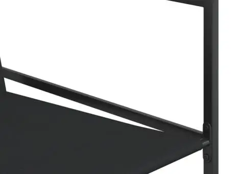 Set mobilier de grădină, 7 piese, negru, textilenă - 5/5