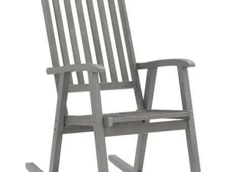 Balansoar, gri, lemn masiv de acacia - 1/5